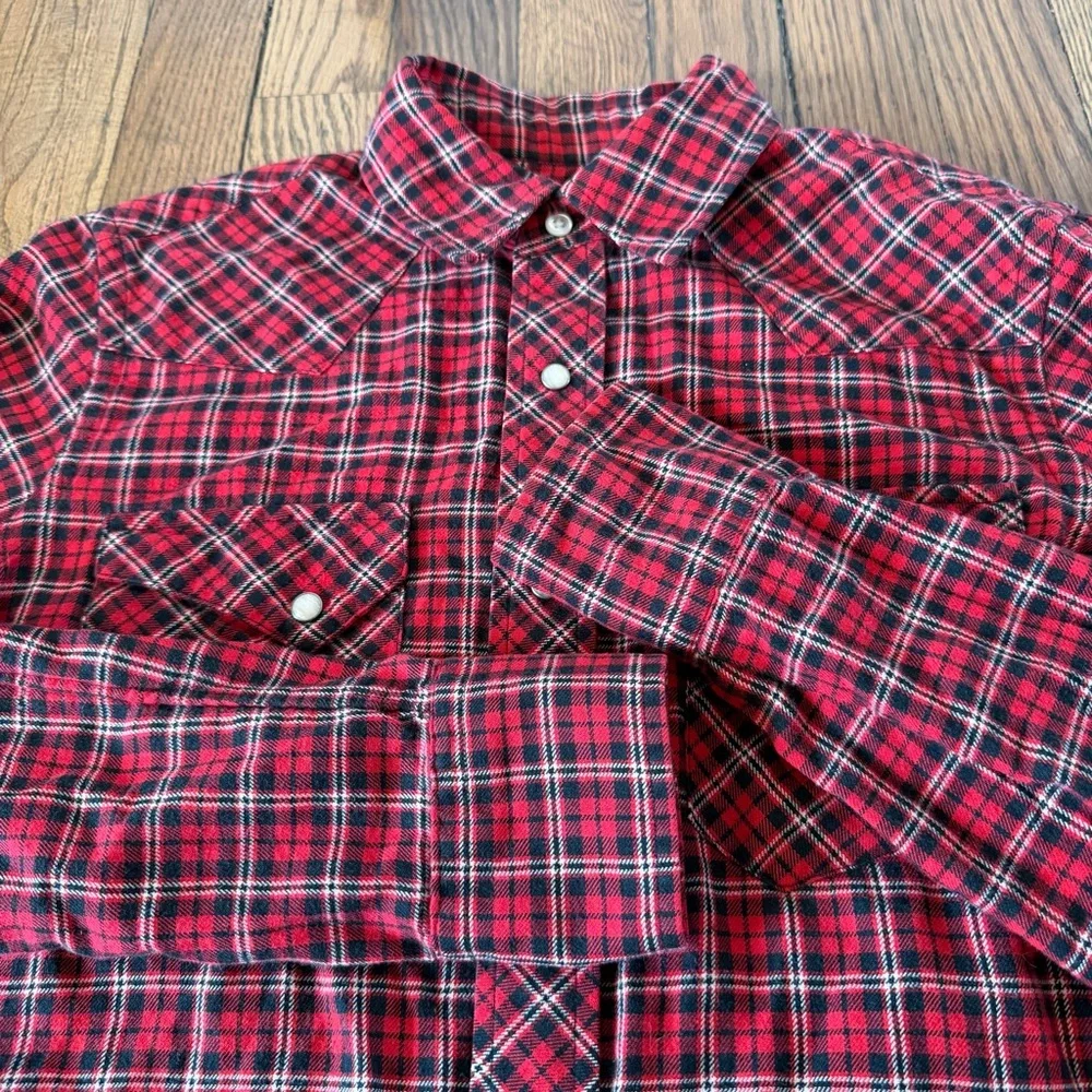 Vintage Ralph Lauren Women’s Slim Fit 100% Cotton Pearl Snap Size 6 - Picture 9 of 16